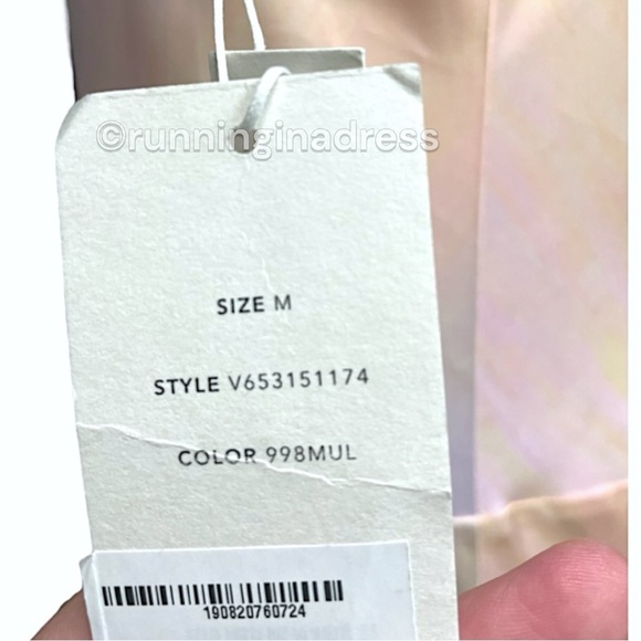 NWT VINCE Rainbow Wash Satin Slip Dress In Size Medium Pink Blue Yellow Purple - Picture 13 of 16